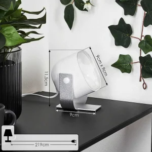 Idual Idual>Lampe De Table Lilas Led Argente, 1 Lumiere, Changeur De Couleurs