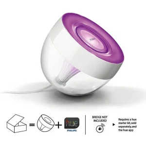 Luminaires Philips Philips Hue>Lampe De Table, Kit D'Extension Philips Hue Ambiance White & Color Iris Led Transparent, Blanc, 1 Lumiere, Changeur De Couleurs