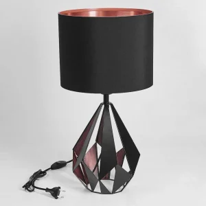 hofstein Luminaires Orientaux>Lampe De Table Marang Cuivre, Noir, 1 Lumiere