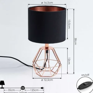 hofstein Luminaires Orientaux>Lampe De Table Marang Cuivre, 1 Lumiere