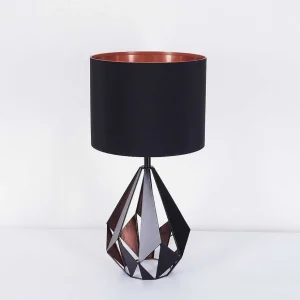 hofstein Luminaires Orientaux>Lampe De Table Marang Cuivre, Noir, 1 Lumiere