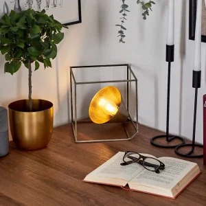 hofstein Lampes À Poser>Lampe De Table Samboc Argent Oxyde, 1 Lumiere