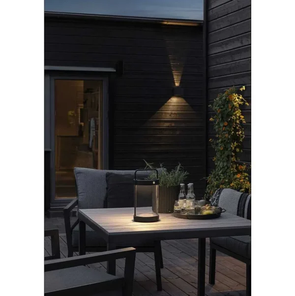 Luminaires Konstsmide Lampes Rechargeables Et Lampes À Piles>Lampe De Table Solaire Konstsmide Crotone Led Noir, 1 Lumiere