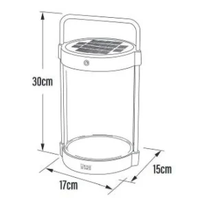 Luminaires Konstsmide Lampes Rechargeables Et Lampes À Piles>Lampe De Table Solaire Konstsmide Crotone Led Noir, 1 Lumiere