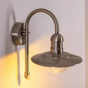 hofstein Appliques Extérieures>Lampe Murale D'Exterieur Elima Acier Inoxydable, 1 Lumiere, Detecteur De Mouvement