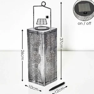 hofstein Lampes Solaires>Lampe Solaire Ajman Led Cuivre, Argente, 1 Lumiere