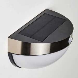 hofstein Lampes Solaires>Lampe Solaire Basra Led Chrome, 1 Lumiere, Detecteur De Mouvement