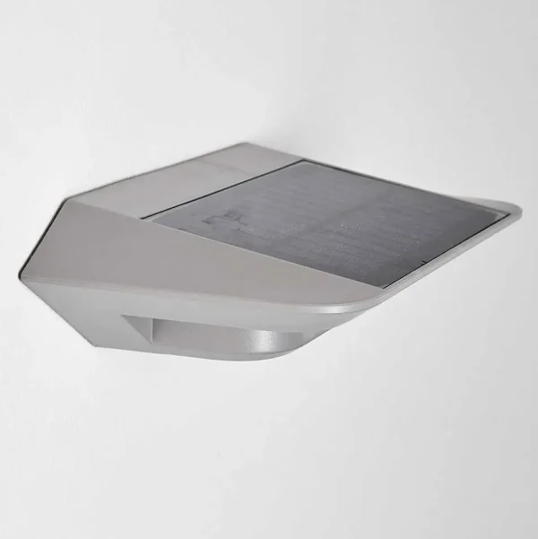 hofstein Lampes Solaires>Lampe Solaire Camden Led Gris, 1 Lumiere, Detecteur De Mouvement