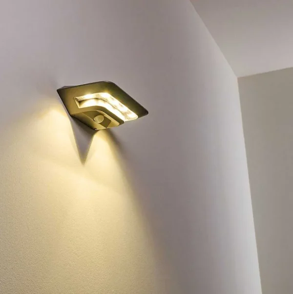 hofstein Lampes Solaires>Lampe Solaire Camden Led Gris, 1 Lumiere, Detecteur De Mouvement