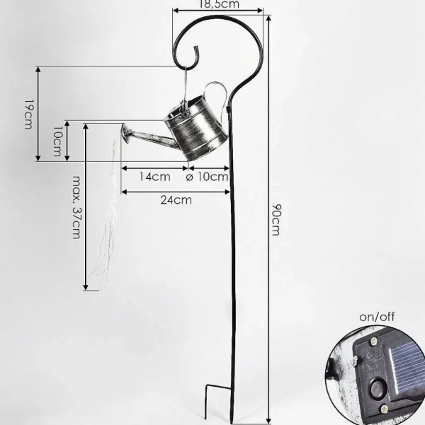 hofstein Lampes Solaires>Lampe Solaire Dalen Led Noir, Argente, 28 Lumieres