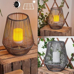 hofstein Lampes Rechargeables Et Lampes À Piles>Lampe Solaire Mendola Led Gris, 1 Lumiere