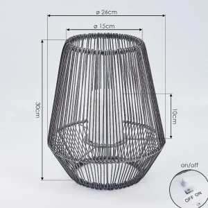 hofstein Lampes Rechargeables Et Lampes À Piles>Lampe Solaire Mendola Led Gris, 1 Lumiere