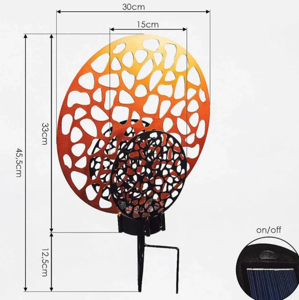 hofstein Lampes Solaires>Lampe Solaire Mesan Led Rouille, Noir, 2 Lumieres