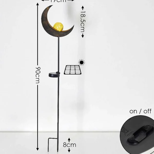 hofstein Lampes Solaires>Lampe Solaire Rovinj Led Cuivre, Noir, 1 Lumiere