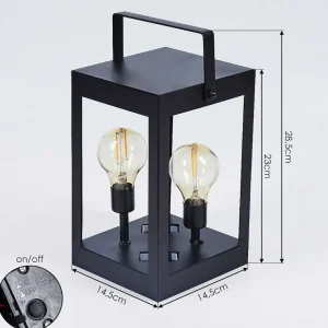 hofstein Lampes Rechargeables Et Lampes À Piles>Lampe Solaire Sciolze Led Noir, Transparent, 2 Lumieres