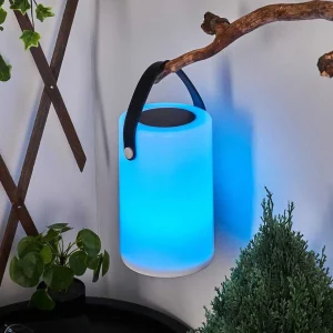 hofstein Lampes Rechargeables Et Lampes À Piles>Lampe Solaires Acebal Led Noir, Blanc, 1 Lumiere, Changeur De Couleurs