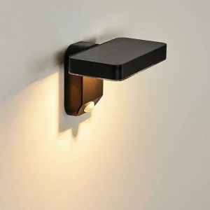 hofstein Lampes Solaires>Lampe Solaires Bondarp Led Noir, 1 Lumiere, Detecteur De Mouvement