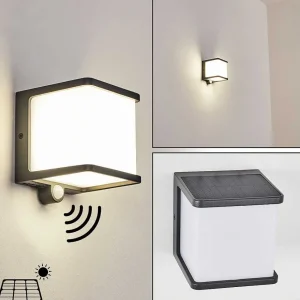 hofstein Appliques Extérieures>Lampe Solaires Burseryd Led Anthracite, 1 Lumiere, Detecteur De Mouvement