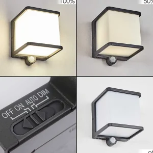 hofstein Appliques Extérieures>Lampe Solaires Burseryd Led Anthracite, 1 Lumiere, Detecteur De Mouvement