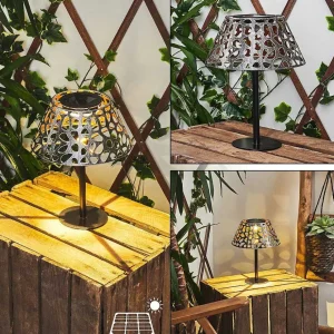 hofstein Lampes Rechargeables Et Lampes À Piles>Lampe Solaires Moreland Led Noir, 1 Lumiere