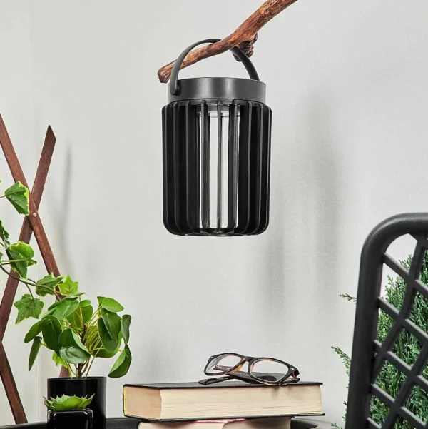 hofstein Lampes Rechargeables Et Lampes À Piles>Lampe Solaires Rossina Led Noir, 1 Lumiere