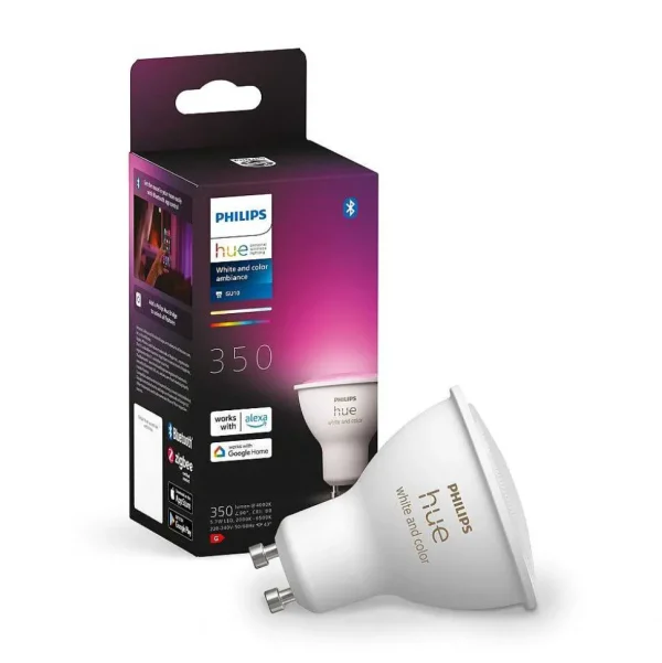 Luminaires Philips Ampoules Led>Led Gu10 4,3 Watt 2000 - 6500 Kelvin 230 Lumen Philips Hue White & Color Ambiance