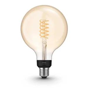 Luminaires Philips Ampoules Led>Led White Filament Globe E27 7 Watt 2100 Kelvin 600 Lumen Philips Hue