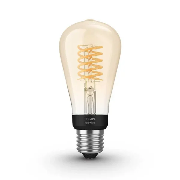 Luminaires Philips Ampoules Led>Led White Filament St64 E27 7 Watt 2100 Kelvin 600 Lumen Philips Hue