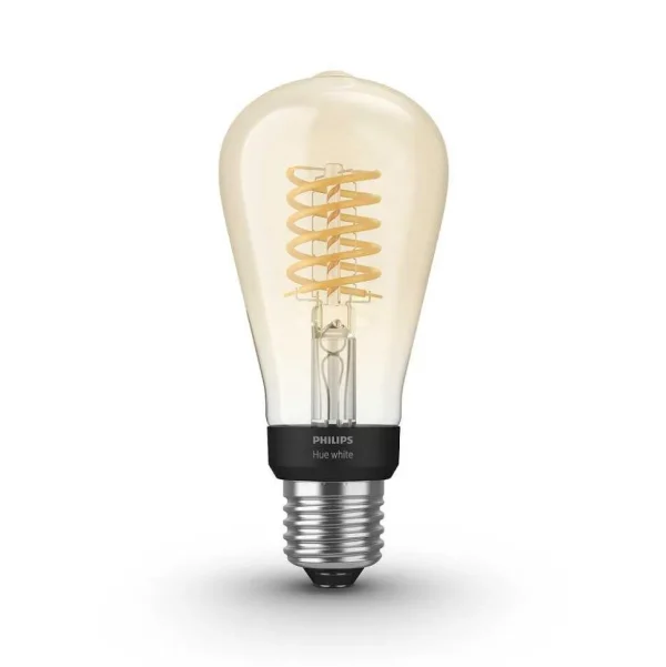 Luminaires Philips Ampoules Led>Led White Filament St64 E27 7 Watt 2100 Kelvin 600 Lumen Philips Hue