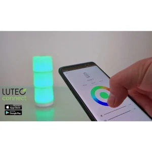 Luminaires Lutec Lampes Rechargeables Et Lampes À Piles>Lot De 2 Lampes Solaires Lutec Noma Led Blanc, 2 Lumieres, Changeur De Couleurs