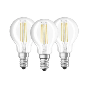 Luminaires Osram Ampoules Filament>Lot De 3 Osram Led E14 4,5 Watt 2700 Kelvin 470 Lumen