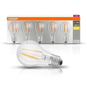 Luminaires Osram Ampoules Filament>Lot De 5 Osram Led E27 7 Watt 2700 Kelvin 806 Lumen