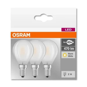 Luminaires Osram Ampoules E14>Lot De 3 Osram Led E14 4,5 Watt 2700 Kelvin 470 Lumen