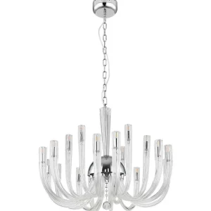 Luminaires Globo Lighting Lustres>Lustre Globo Akko Chrome, 18 Lumieres