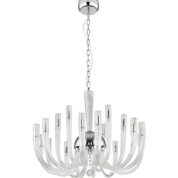 Luminaires Globo Lighting Lustres>Lustre Globo Akko Chrome, 18 Lumieres