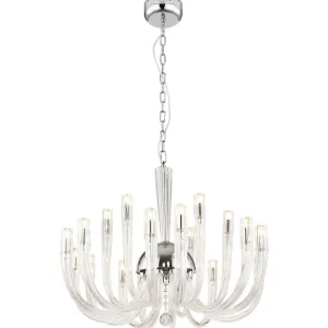 Luminaires Globo Lighting Lustres>Lustre Globo Akko Chrome, 18 Lumieres