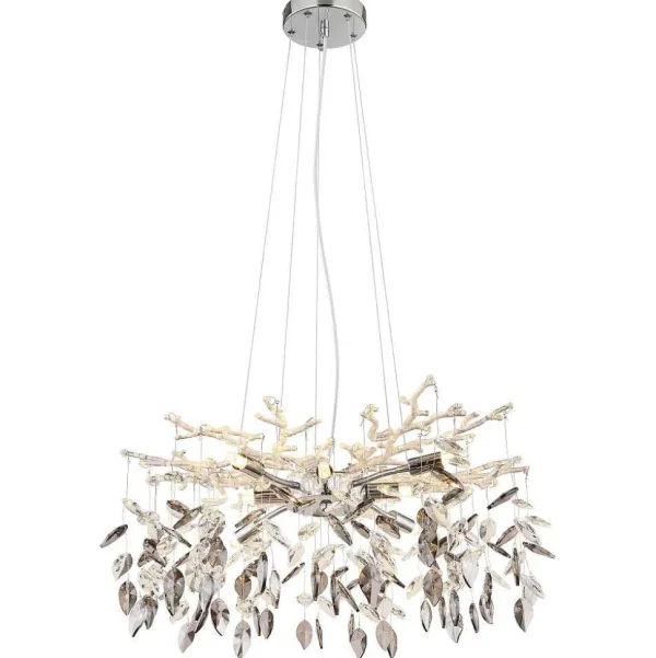 Luminaires Globo Lighting Lustres>Lustre Globo Danna Chrome, 8 Lumieres