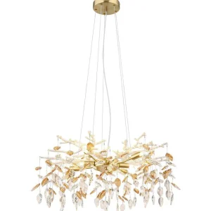 Luminaires Globo Lighting Lustres>Lustre Globo Danna Or, 8 Lumieres