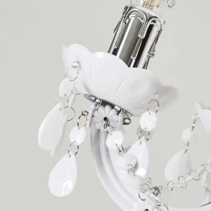 hofstein Lustres>Lustre Malmback Chrome, Blanc, 5 Lumieres