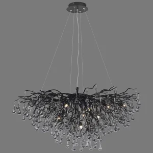 Luminaires Paul Neuhaus Lustres>Lustre Paul Neuhaus Icicle Noir, 10 Lumieres