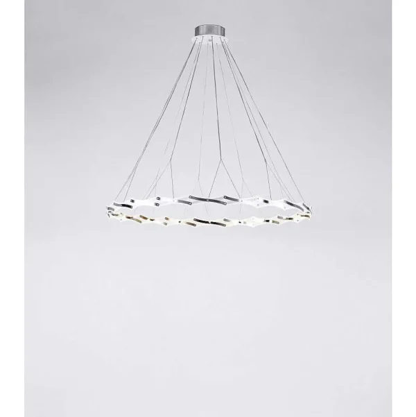 Luminaires Serien Lighting Lustres>Lustre Serien Lighting Zoom Led Acier Inoxydable, 1 Lumiere