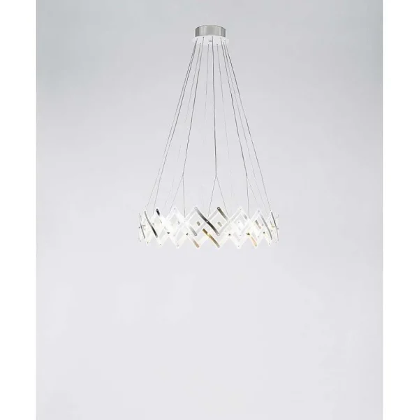 Luminaires Serien Lighting Lustres>Lustre Serien Lighting Zoom Led Acier Inoxydable, 1 Lumiere