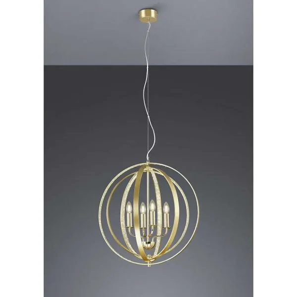 Luminaires Trio Lustres>Lustre Trio Candela Laiton, 4 Lumieres