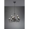 Luminaires Trio Lustres>Lustre Trio Elsa Anthracite, 9 Lumieres