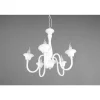 Luminaires Trio Lustres>Lustre Trio Elsa Blanc, 5 Lumieres