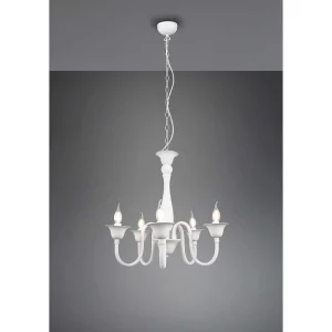 Luminaires Trio Lustres>Lustre Trio Elsa Blanc, 5 Lumieres