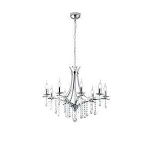 Luminaires Trio Lustres>Lustre Trio Leuchten Lucerna Chrome, 8 Lumieres