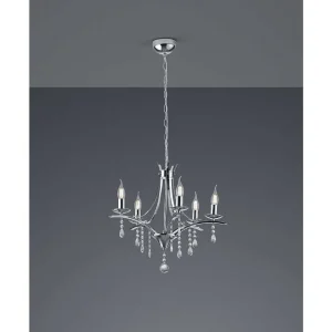 Luminaires Trio Lustres>Lustre Trio Leuchten Lucerna Chrome, 5 Lumieres