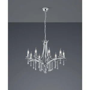 Luminaires Trio Lustres>Lustre Trio Leuchten Lucerna Chrome, 8 Lumieres