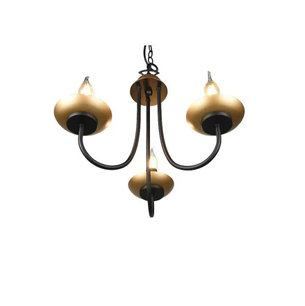 Luminaires Trio Lustres>Lustre Trio Livia Noir, 3 Lumieres